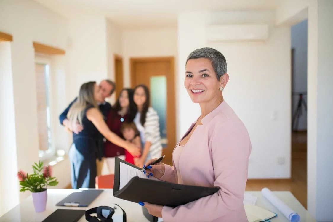 Agent sells a property to a family.